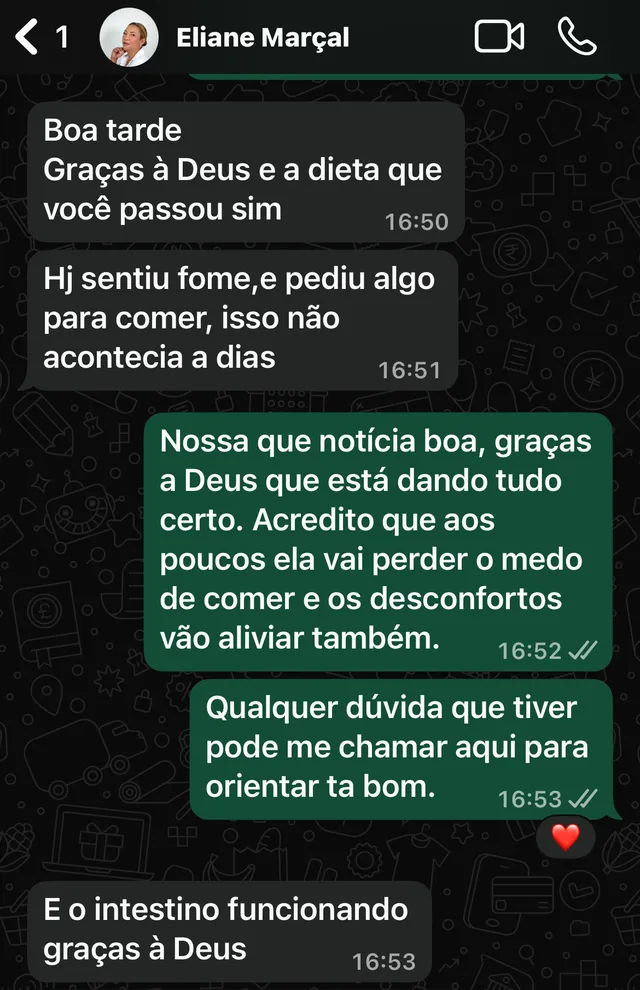 Relato sobre o intestino