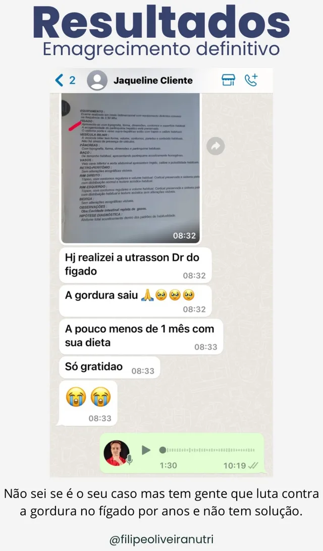 Relato sobre gordura no fígado