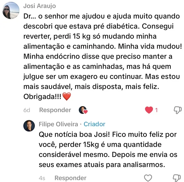 Relato sobre pré-diabetes