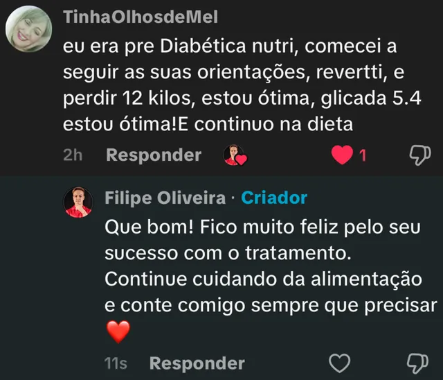 Relato: glicada 5,4