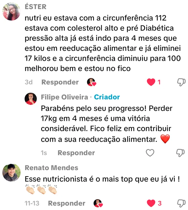 Relato sobre colesterol e pressão